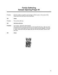 Family Gathering Sample Opening Prayer #1