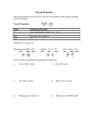 Percent Proportion Worksheet