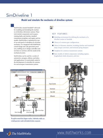 SimDriveline 1 Datasheet - MathWorks