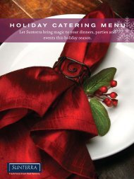 holiday catering menu - Sunterra Market