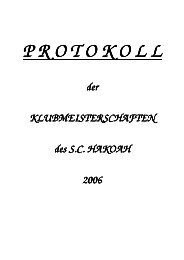 Hakoah Klubmeisterschaften 2006/2007