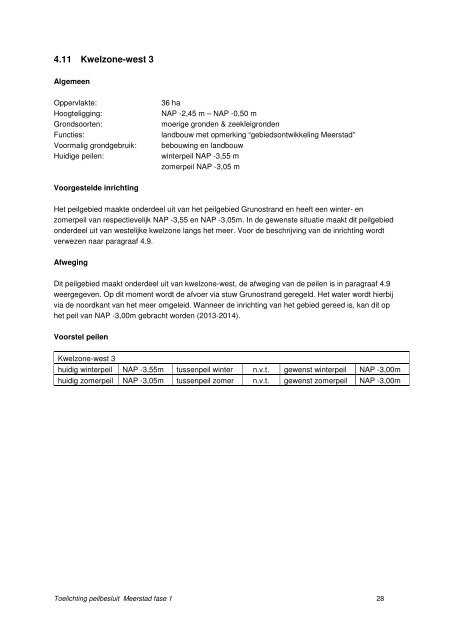 Toelichting peilbesluit Meerstad - Hunze en Aa's