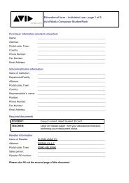 Educational form – individual use - page 1 of 2 Avid Media ...