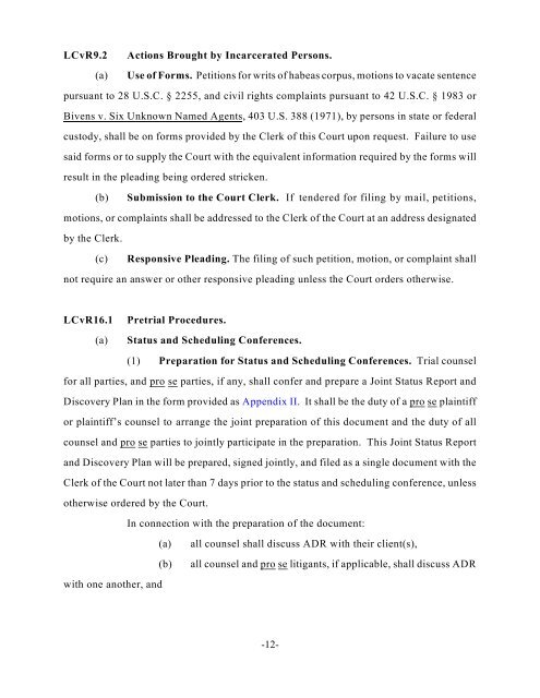 LOCAL COURT RULES - Western District of Oklahoma