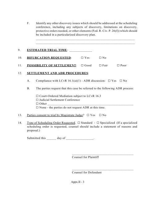 LOCAL COURT RULES - Western District of Oklahoma