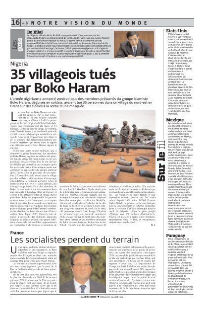 Fr-25-08-2013 - AlgÃ©rie news quotidien national d'information