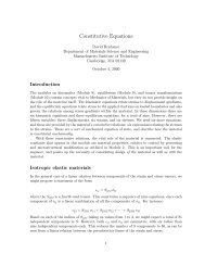 Constitutive Equations