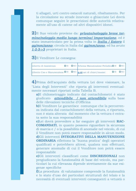 Garanzia sulle auto usate - Adiconsum - Provincia di Ferrara