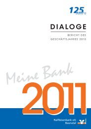 erfolgreich in 2010 - Raiffeisenbank eG Baunatal