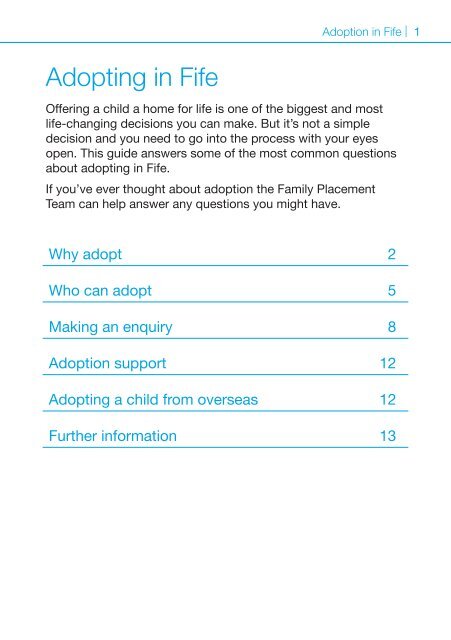 Adoption in Fife - Home Page