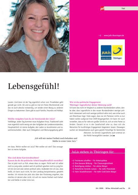 WiYou_2009-04_rz.qxd:Layout 1 - WiYou Thüringen - Ausbildung