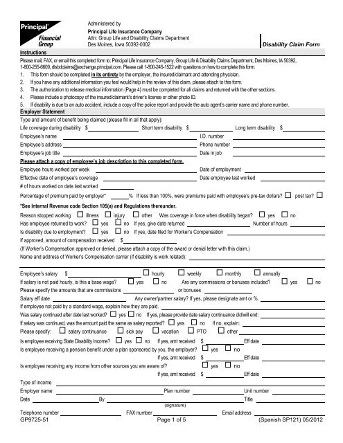 Short Term Disability Claim Form - rgccisd