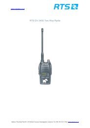 RTS DV-3400 Two Way Radio - Two Way Radios South Africa