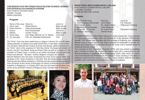 OCF2008 Program - Ohrid Choir Festival
