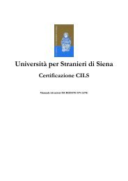 UniversitÃ  per Stranieri di Siena - Certificazione CILS