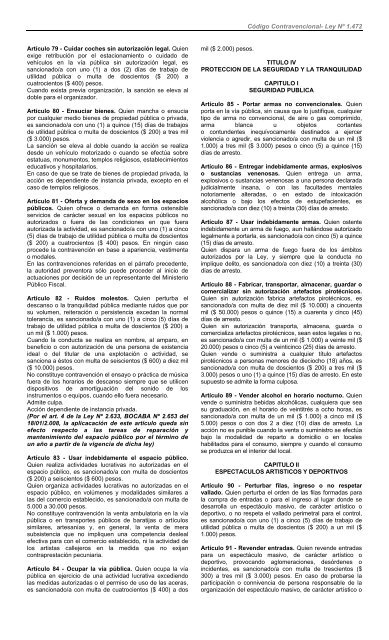 CÃ³digo Contravencional- Ley NÂº 1.472