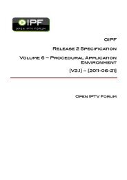 OIPF Release 2 Specification Volume 6 ... - Open IPTV Forum