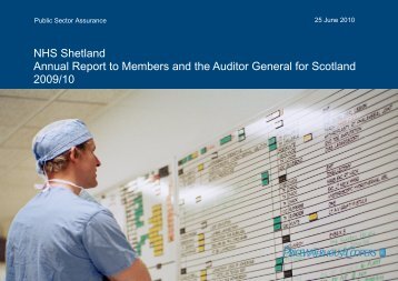 NHS Shetland - Annual audit report 09/10 - Audit Scotland