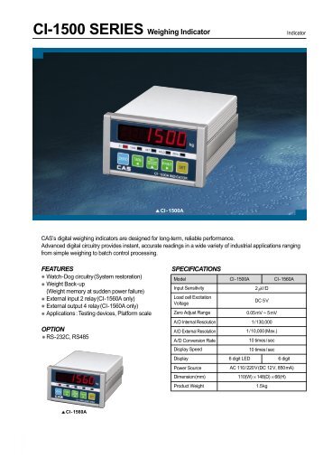 CI-1500 SERIES Weighing Indicator - KODA