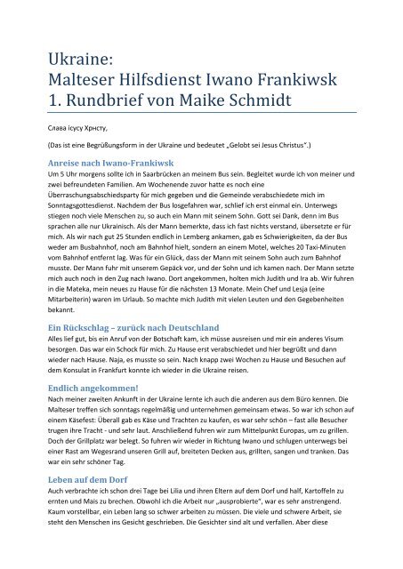 1. Rundbrief - Kath. Kirchengemeinde St. Marien Neunkirchen