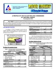 A Profile of Job Vacancies and Jobseekers at the Phil-JobNet - 1st ...