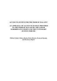 ACCESS TO JUSTICE FOR THE POOR OF MALAWI? AN ... - GSDRC