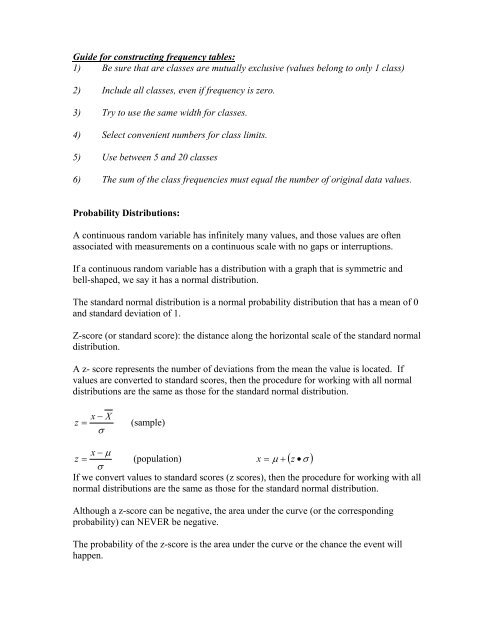 Statistics Terminology