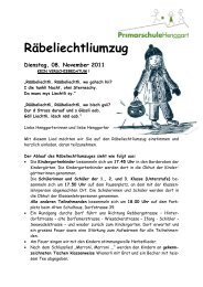 RÃ¤beliechtliumzug - Primarschule Henggart