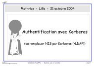 Authentification avec Kerberos - Mathrice