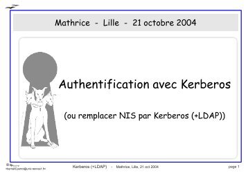 Authentification avec Kerberos - Mathrice