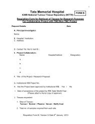 Requisition Form INTTR - Tata Memorial Centre