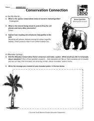 Answer Key - The Cincinnati Zoo & Botanical Garden