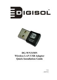 DG-WN3150N Wireless LAN USB Adapter Quick ... - Digisol.com
