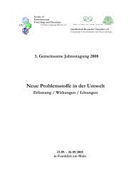 Neue Problemstoffe in der Umwelt – Erfassung ... - Setac GLB