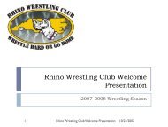 Rhino Wrestling Club Welcome Presentation.pdf - Team Rhino LLC