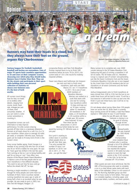 a dream - Distance Running magazine