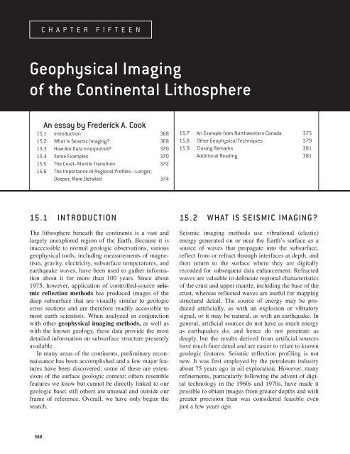 Geophysical Imaging of the Continental Lithosphere - Global Change