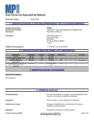 Hoja TÃ©cnica de Seguridad del Material - MP Biomedicals