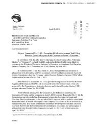 HECO's Response to Consumer Advocate's Comments, 4/29/11