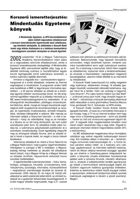 A Híradástechnika 2006/4 száma letölthető (pdf)