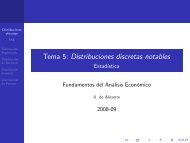 Tema 5: Distribuciones discretas notables