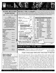 Shabbat 4/9/11 - Beth El Synagogue
