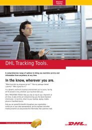 Download DHL Tracking Tools fact sheet