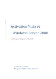Activation Vista et Windows Server 2008
