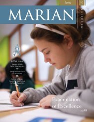 Examination of Excellence - Marian High School