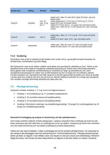 Rapport Revisjon av forhold ved flere sykehjem i ... - Sykehjemsetaten