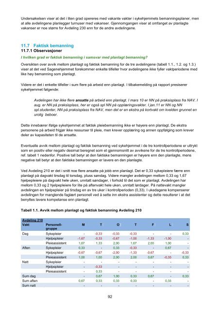 Rapport Revisjon av forhold ved flere sykehjem i ... - Sykehjemsetaten