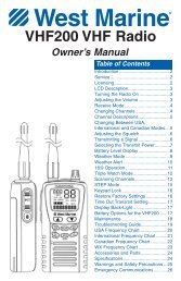 VHF200 VHF Radio Owner's Manual - West Marine