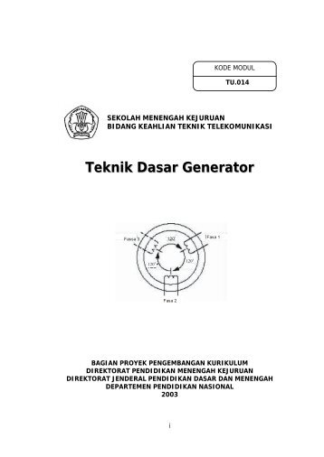 Teknik Dasar Generator - e-Learning Sekolah Menengah Kejuruan