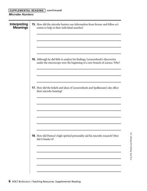 Microbe Hunters Book Report Worksheet.pdf - McAllen High School